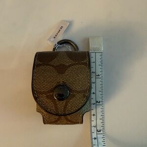 Coach AirPod Case with Signature Pattern
